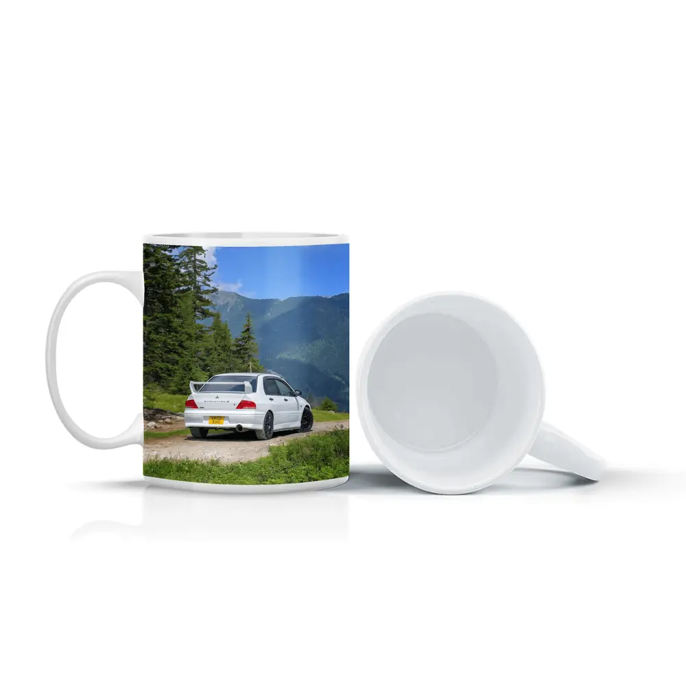 Mitsubishi Lancer Evolution White Mountain Road – Mugs