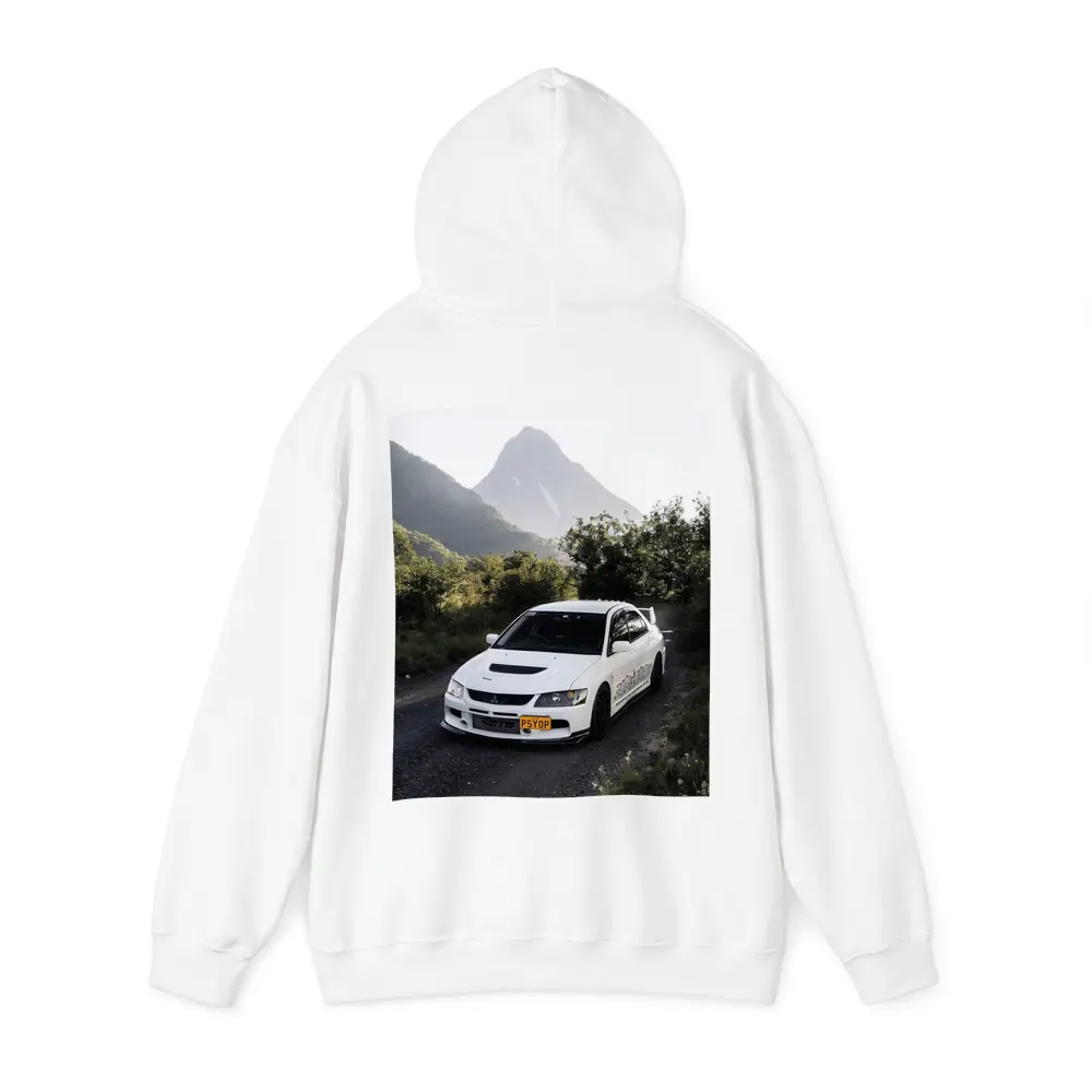 Mitsubishi Lancer Evolution White Mountain Road – Hoodies
