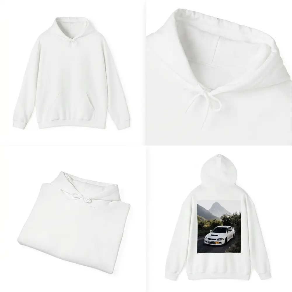 Mitsubishi Lancer Evolution White Mountain Road – Hoodies
