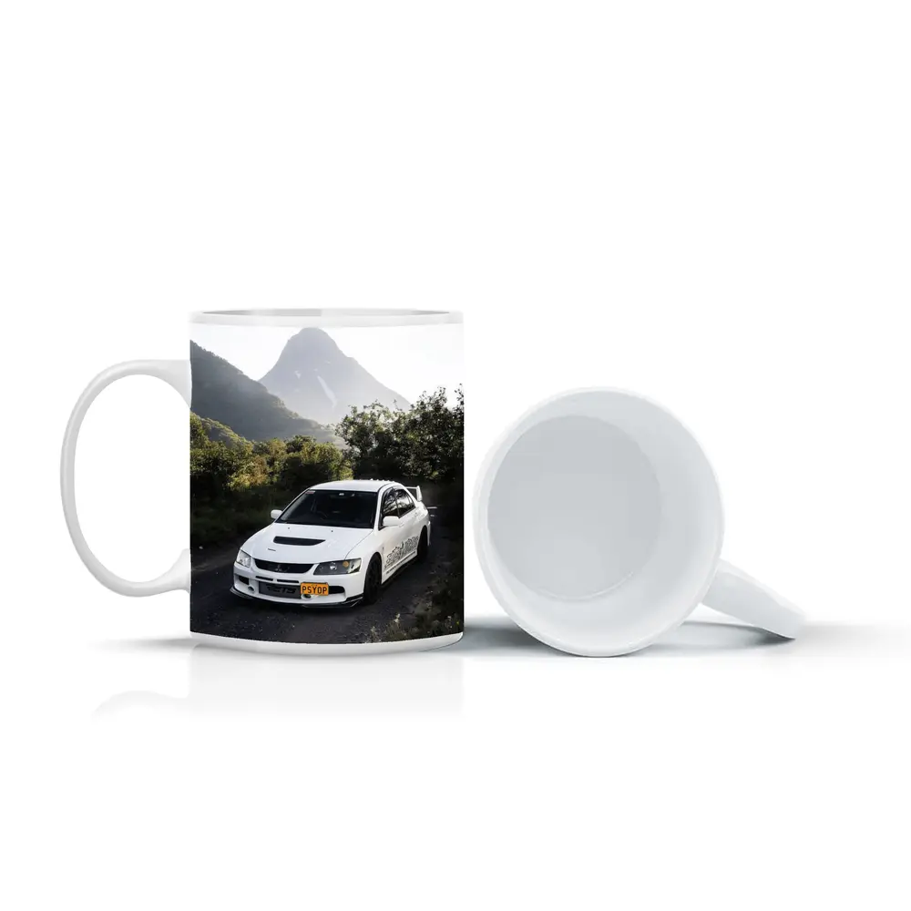 Mitsubishi Lancer Evolution White Mountain Road – Mugs