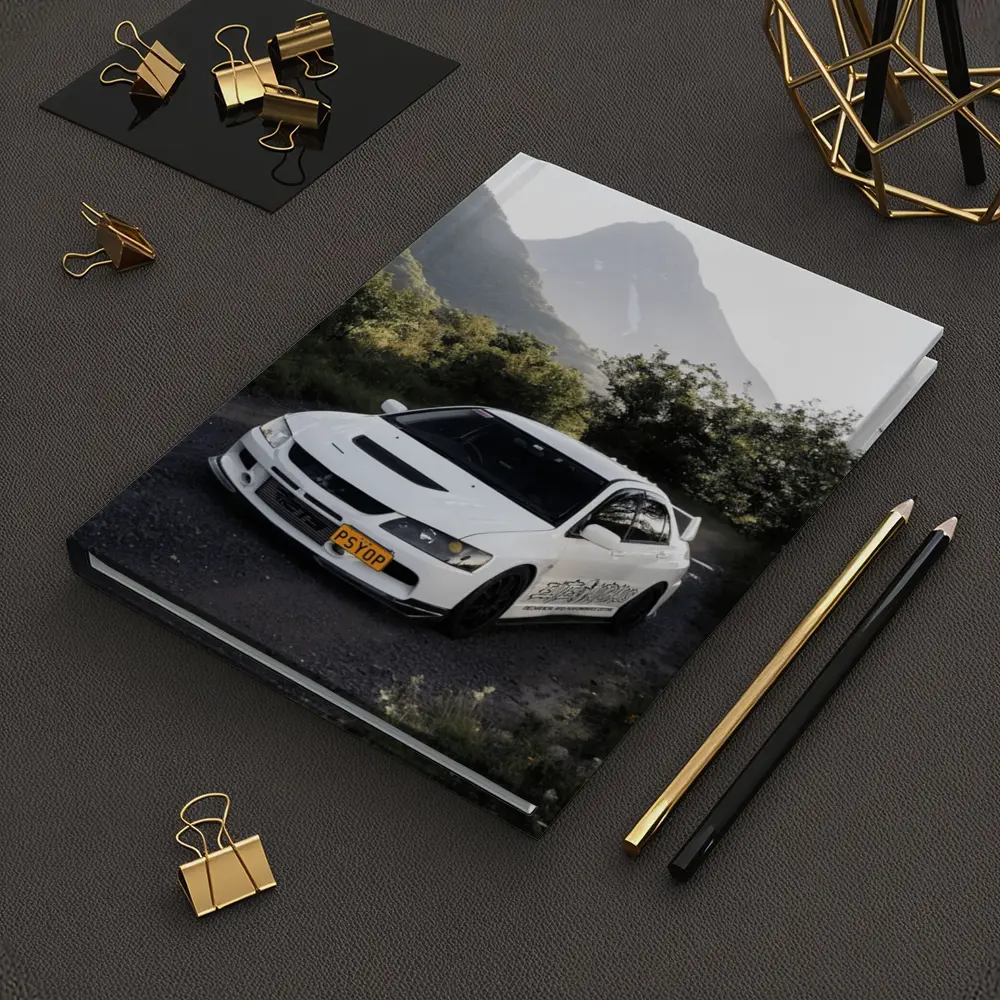Mitsubishi Lancer Evolution White Mountain Road – Notebooks