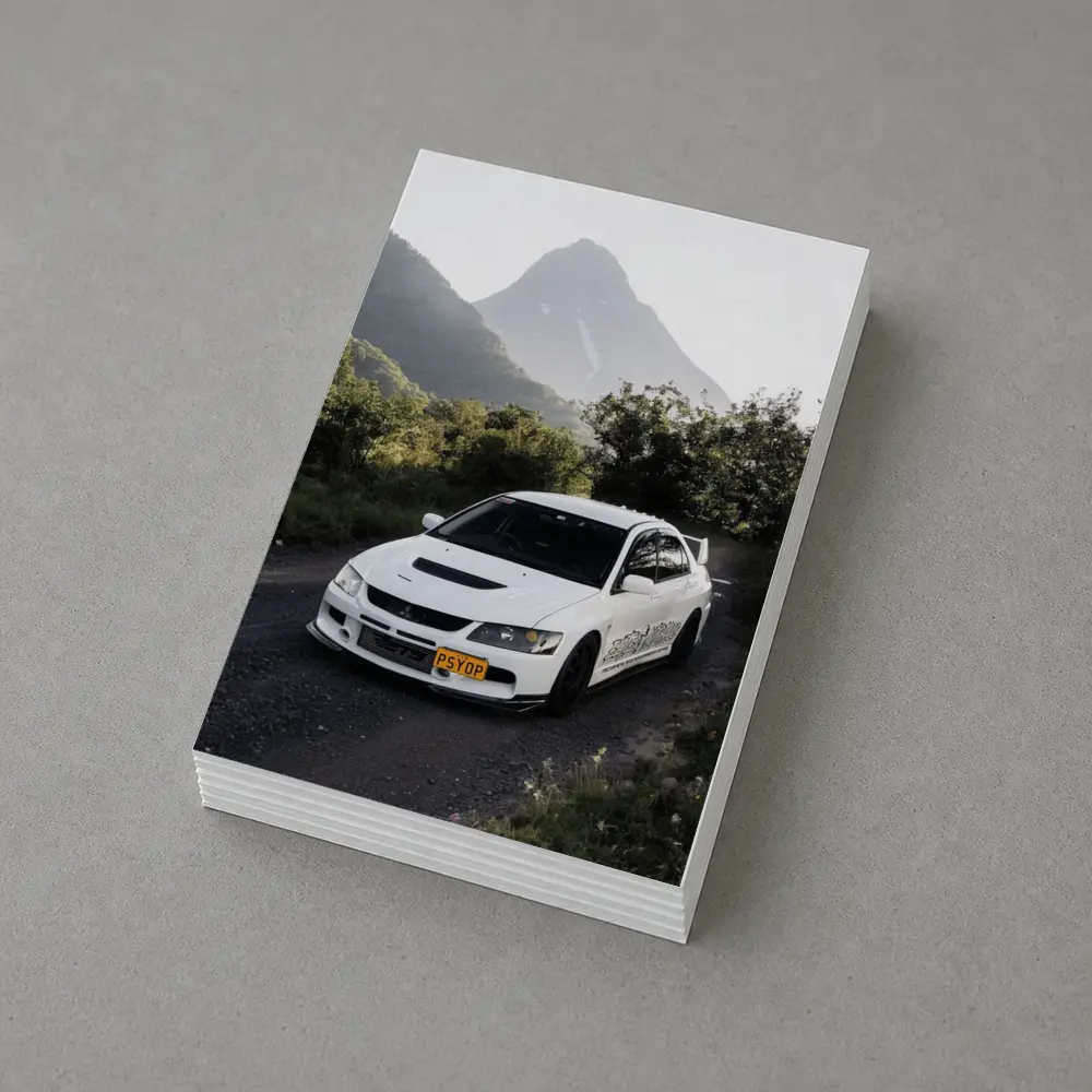 Mitsubishi Lancer Evolution White Mountain Road – Postcards