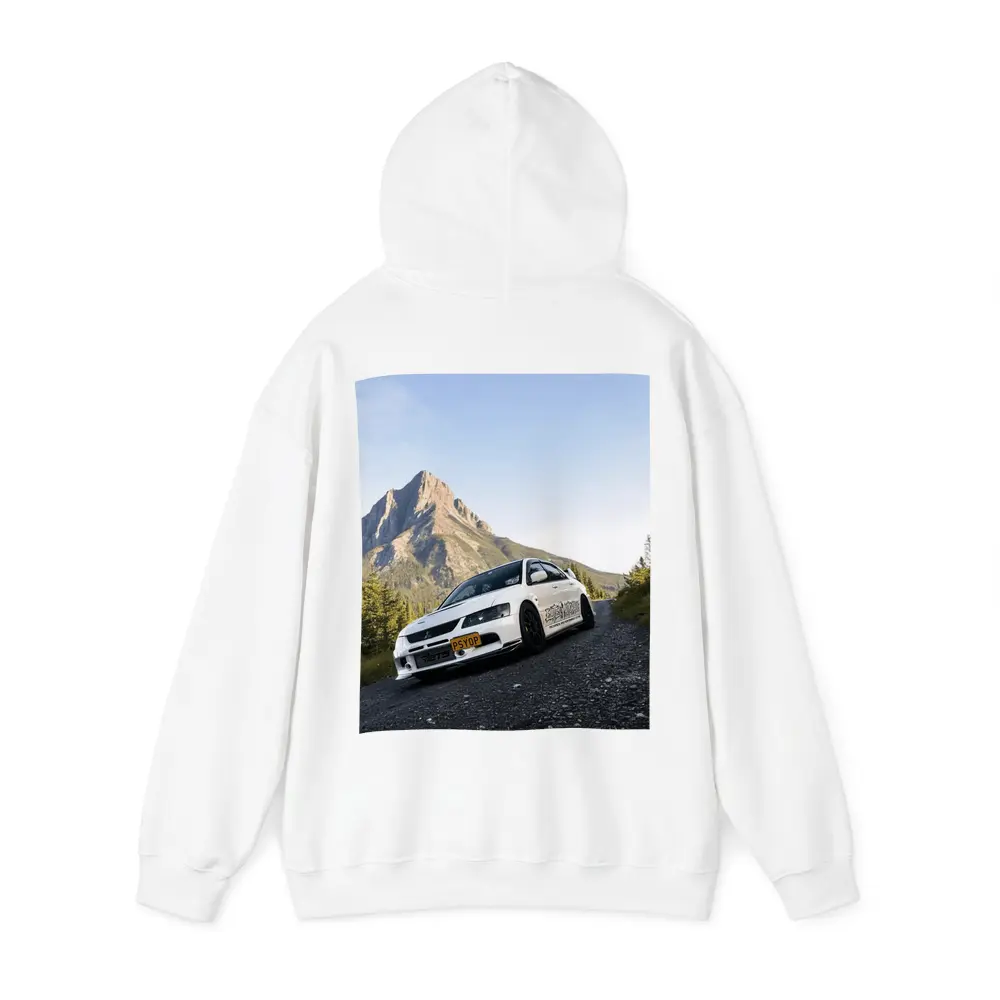 Mitsubishi Lancer Evolution White Mountain Road – Hoodies