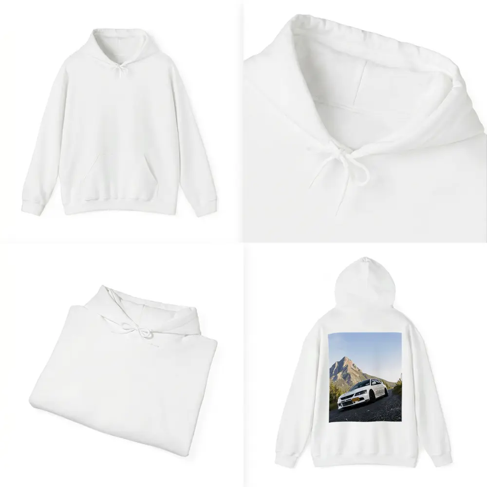 Mitsubishi Lancer Evolution White Mountain Road – Hoodies
