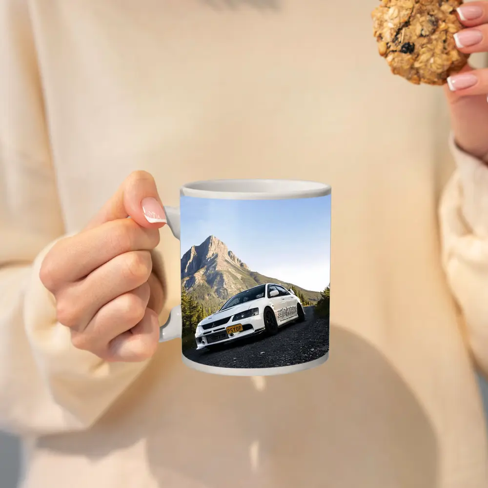 Mitsubishi Lancer Evolution White Mountain Road – Mugs
