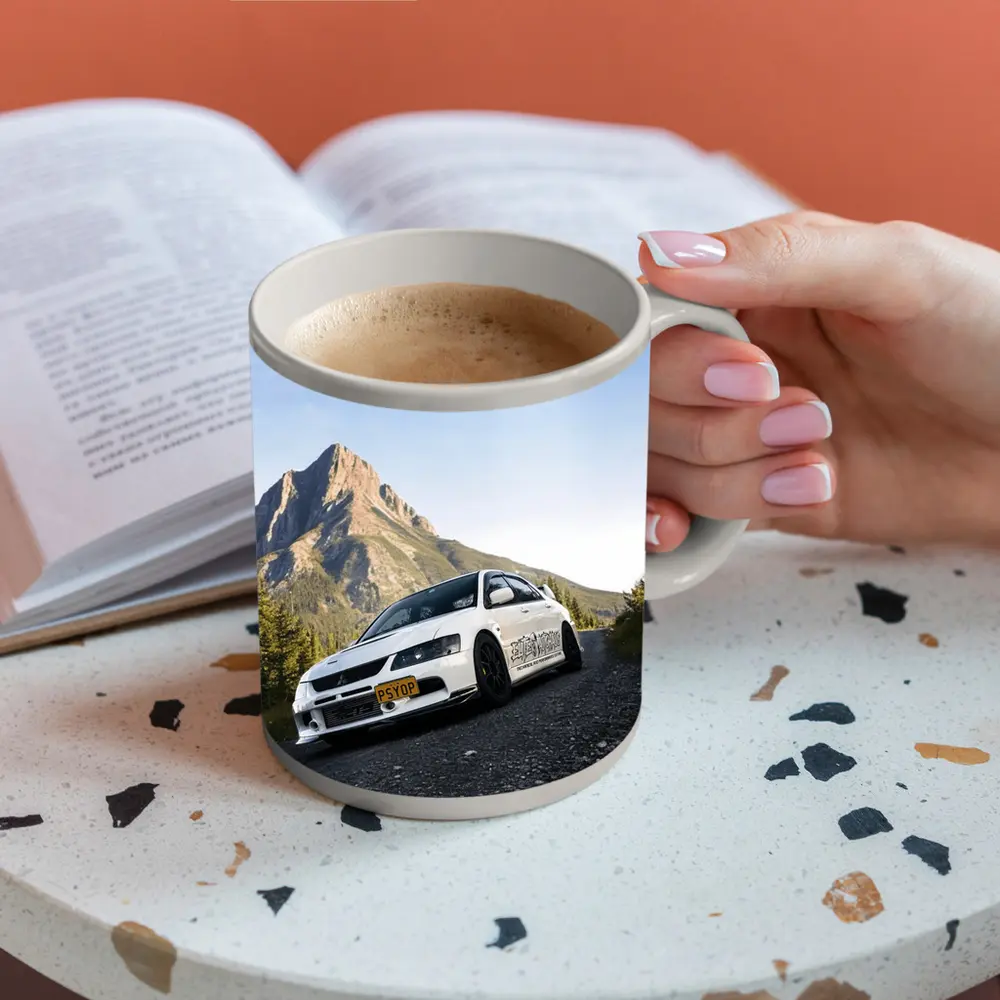 Mitsubishi Lancer Evolution White Mountain Road – Mugs