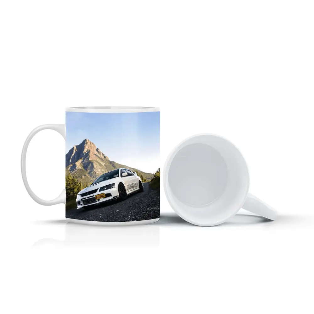 Mitsubishi Lancer Evolution White Mountain Road – Mugs