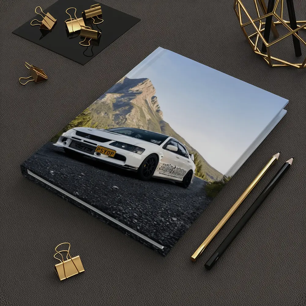 Mitsubishi Lancer Evolution White Mountain Road – Notebooks