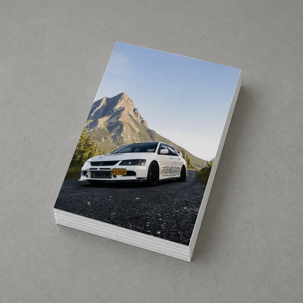 Mitsubishi Lancer Evolution White Mountain Road – Postcards