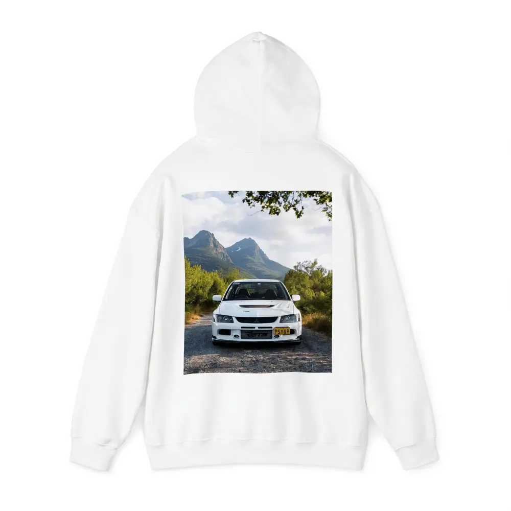Mitsubishi Lancer Evolution White Mountain Road – Hoodies