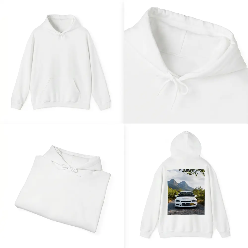 Mitsubishi Lancer Evolution White Mountain Road – Hoodies