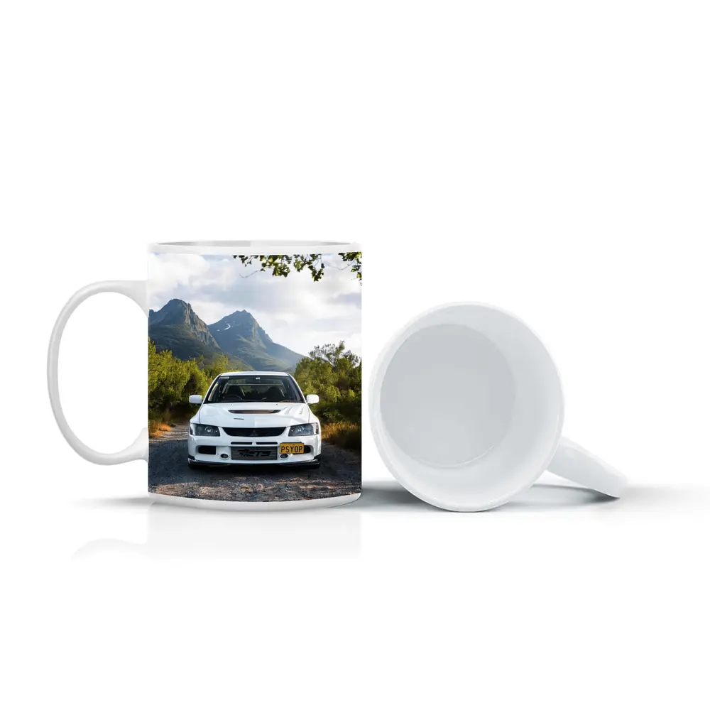 Mitsubishi Lancer Evolution White Mountain Road – Mugs