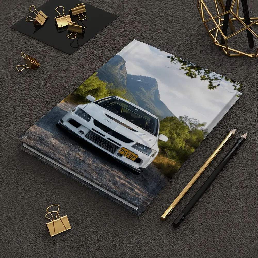 Mitsubishi Lancer Evolution White Mountain Road – Notebooks