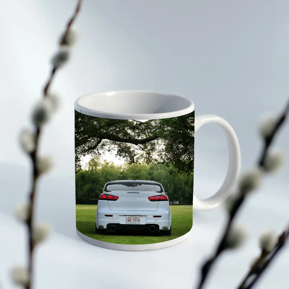 Mitsubishi Lancer White Rear Park Setting – Mugs
