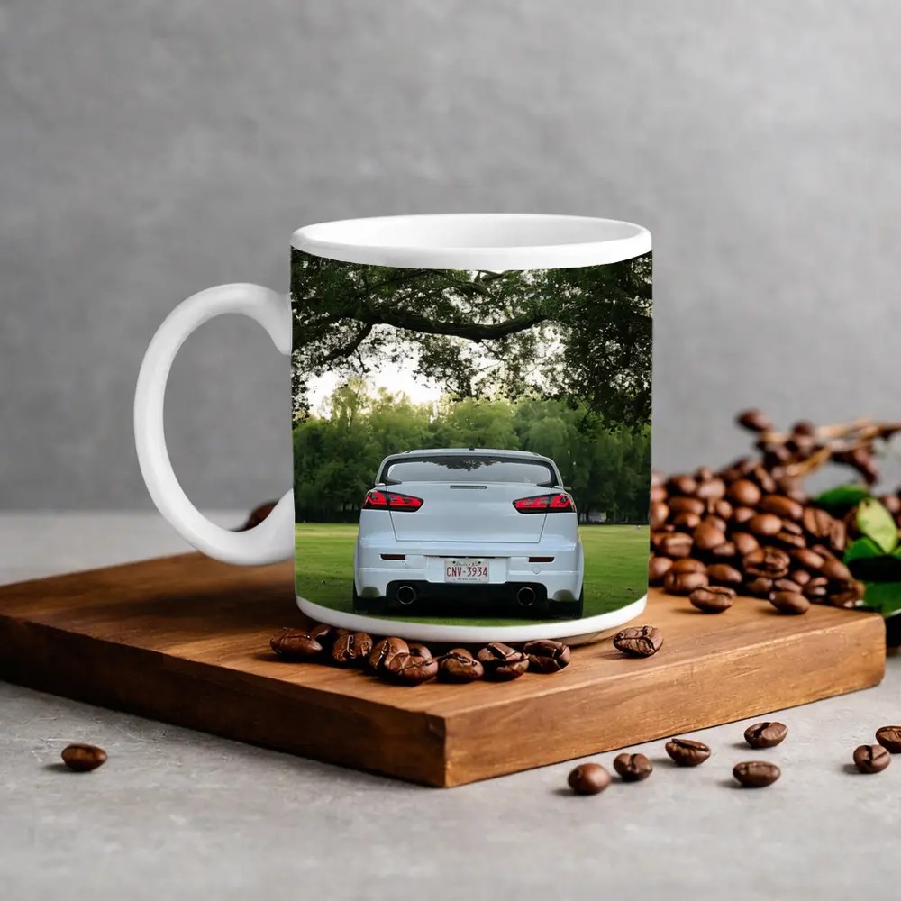 Mitsubishi Lancer White Rear Park Setting – Mugs