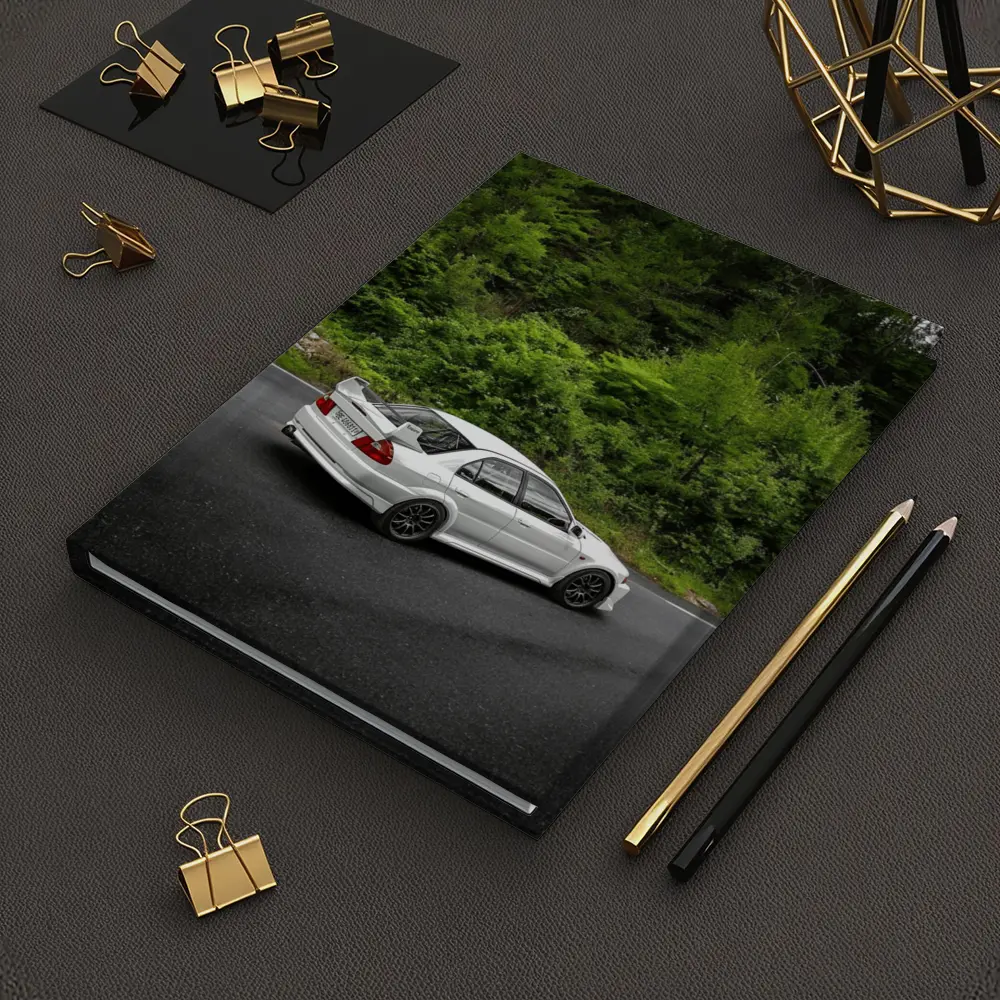Mitsubishi Lancer Evolution White Mountain Road – Notebooks