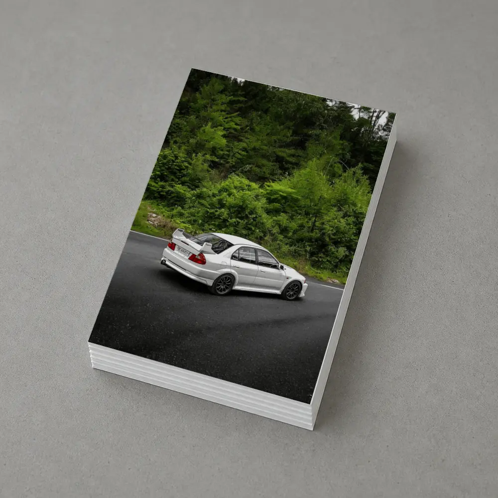 Mitsubishi Lancer Evolution White Mountain Road – Postcards