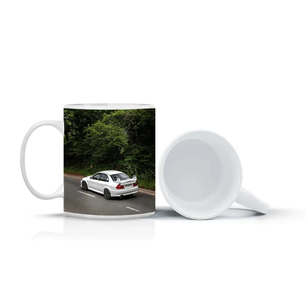 Mitsubishi Lancer Evolution White Road Drive – Mugs