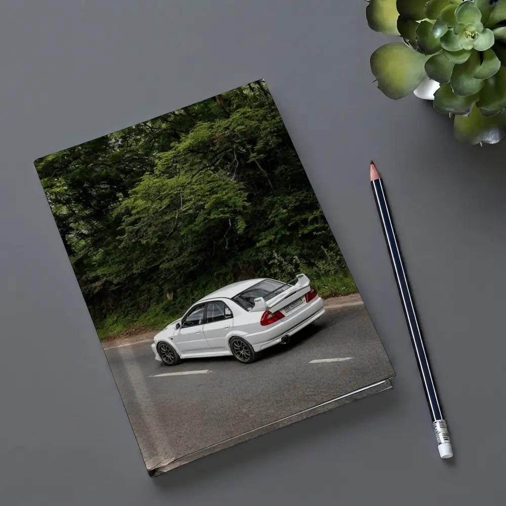 Mitsubishi Lancer Evolution White Road Drive – Notebooks