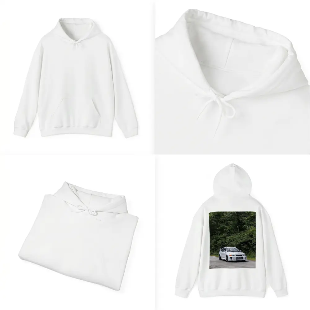 Mitsubishi Lancer Evo White Mountain Road – Hoodies