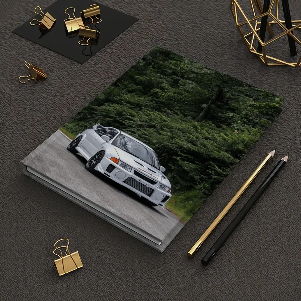 Mitsubishi Lancer Evo White Mountain Road – Notebooks