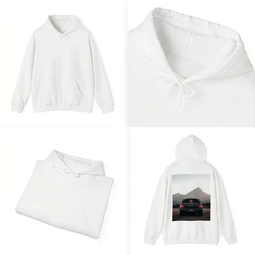 Mitsubishi Lancer Evo Mountains Sunset Rear – Hoodies