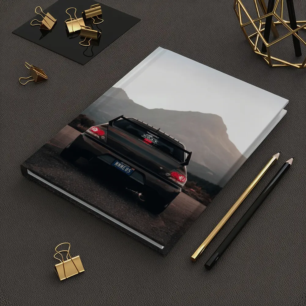 Mitsubishi Lancer Evo Mountains Sunset Rear – Notebooks