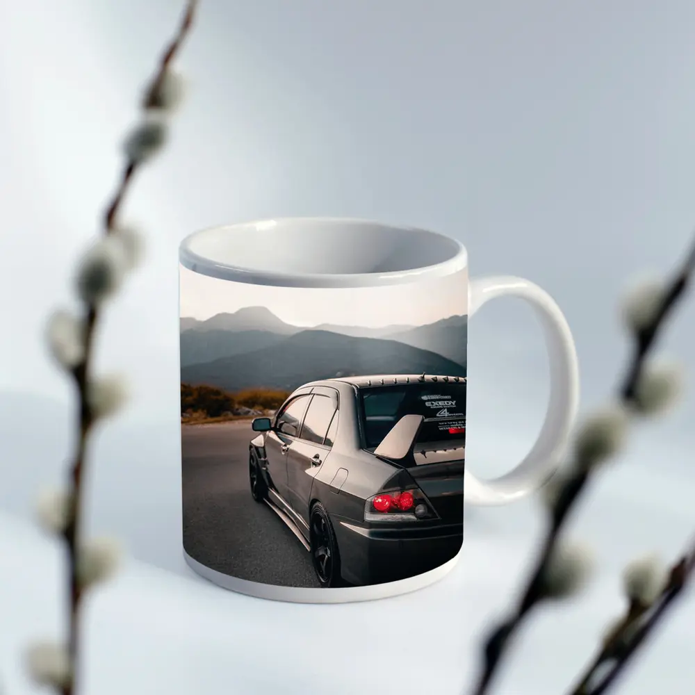 Mitsubishi Lancer Evo Mountain Road Dusk – Mugs