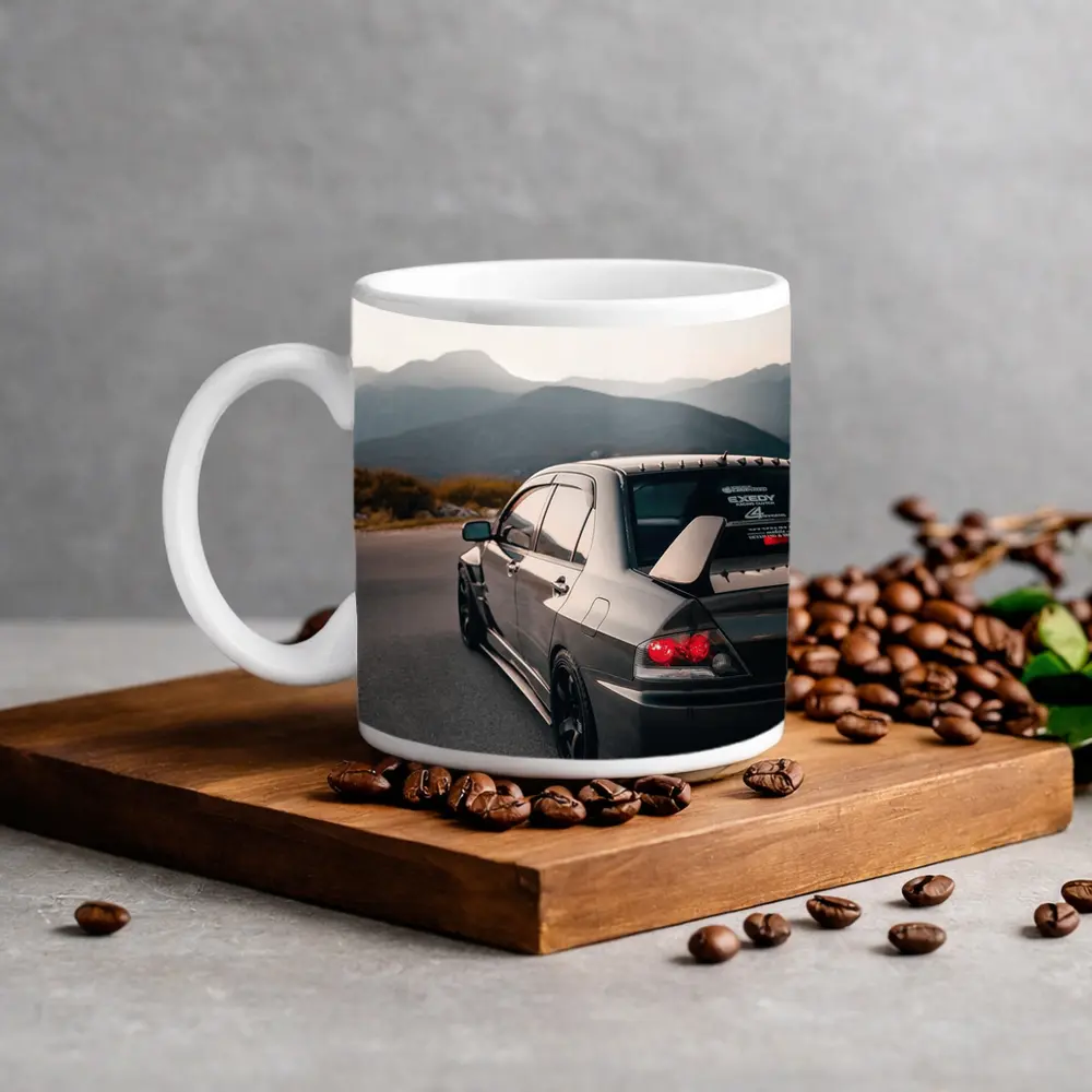 Mitsubishi Lancer Evo Mountain Road Dusk – Mugs