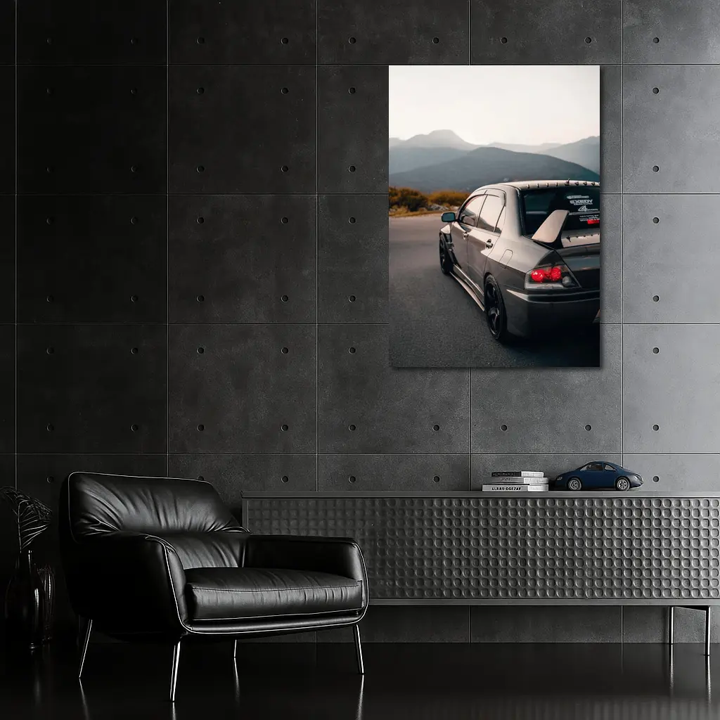 Mitsubishi Lancer Evo Mountain Road Dusk – Wall Art