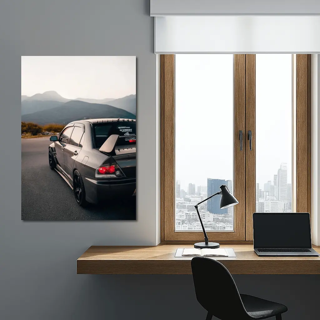 Mitsubishi Lancer Evo Mountain Road Dusk – Wall Art