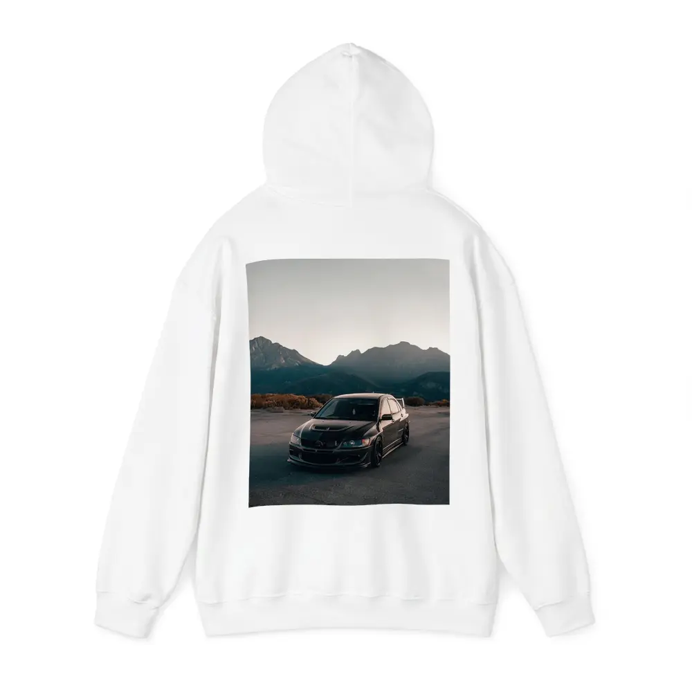 Mitsubishi Lancer Evo Black Mountain Backdrop – Hoodies