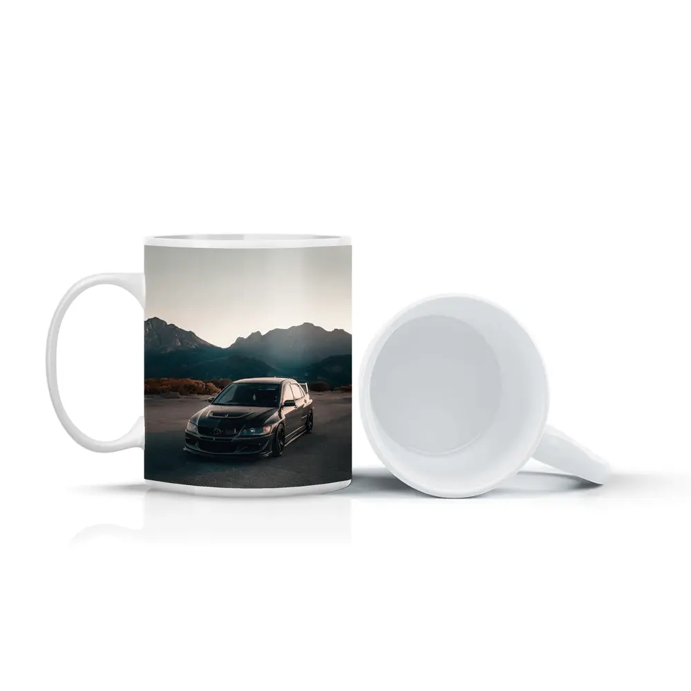 Mitsubishi Lancer Evo Black Mountain Backdrop – Mugs
