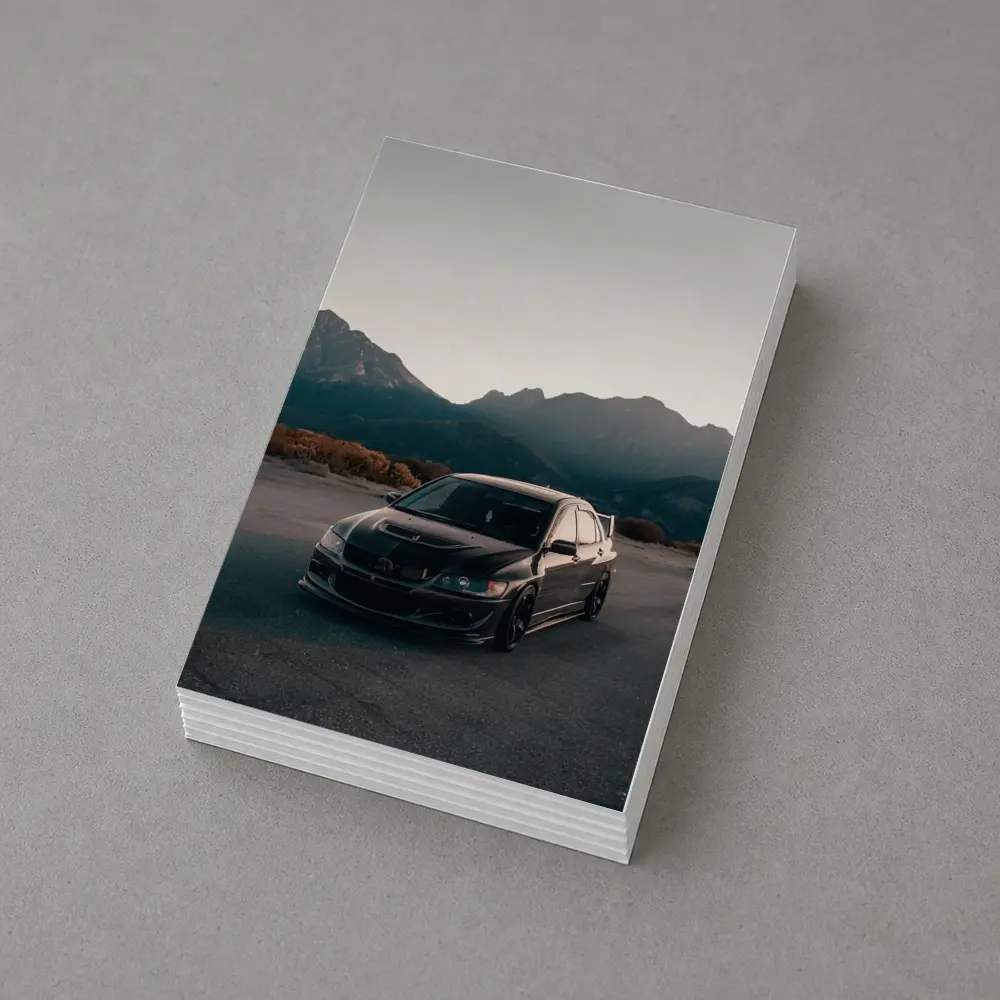 Mitsubishi Lancer Evo Black Mountain Backdrop – Postcards
