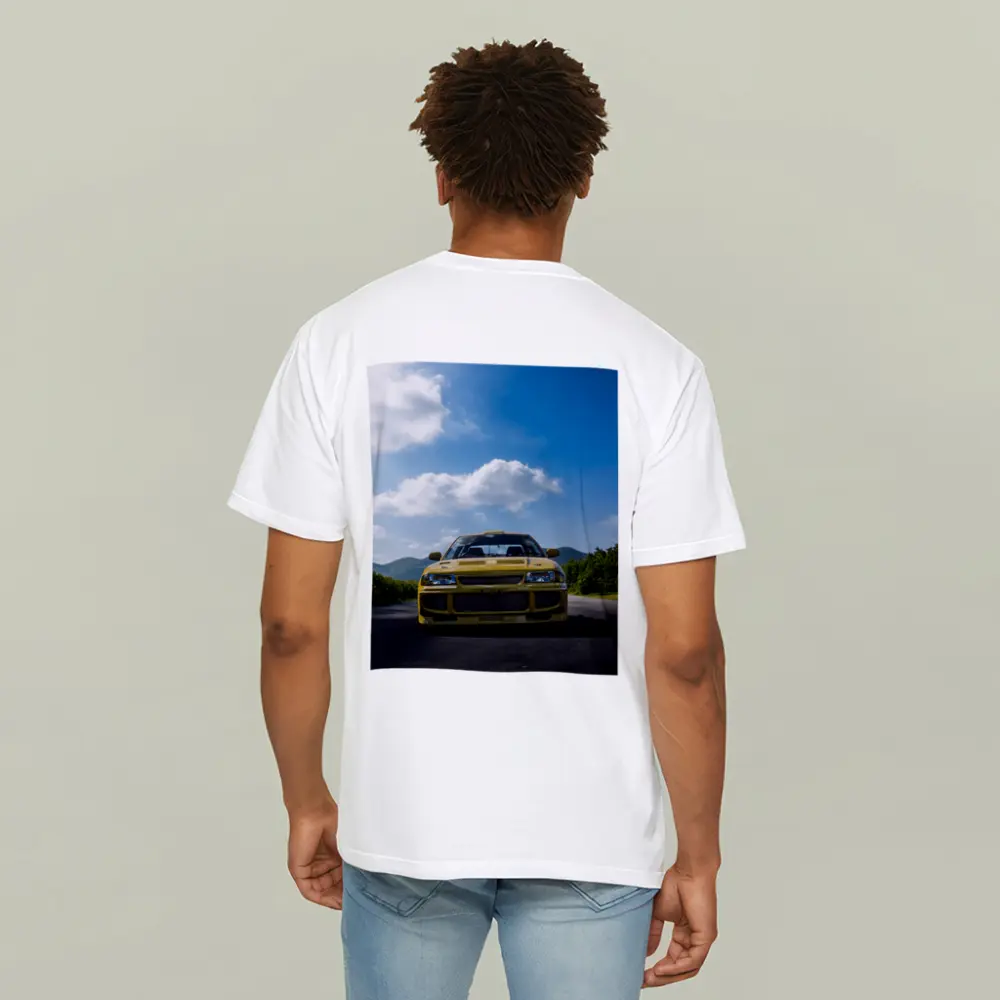 Yellow Mitsubishi Lancer Evo Open Road – T-Shirts
