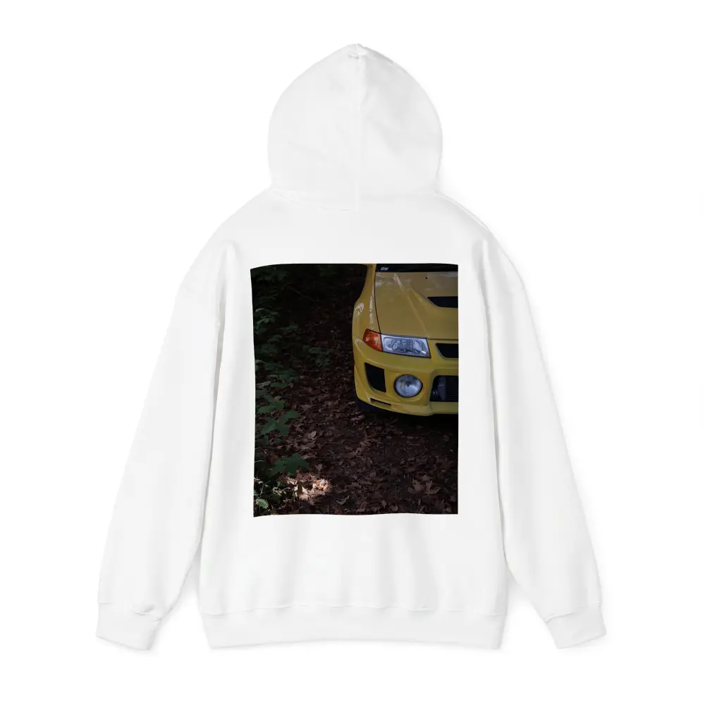 Yellow Mitsubishi Lancer Evolution Forest Trail – Hoodies