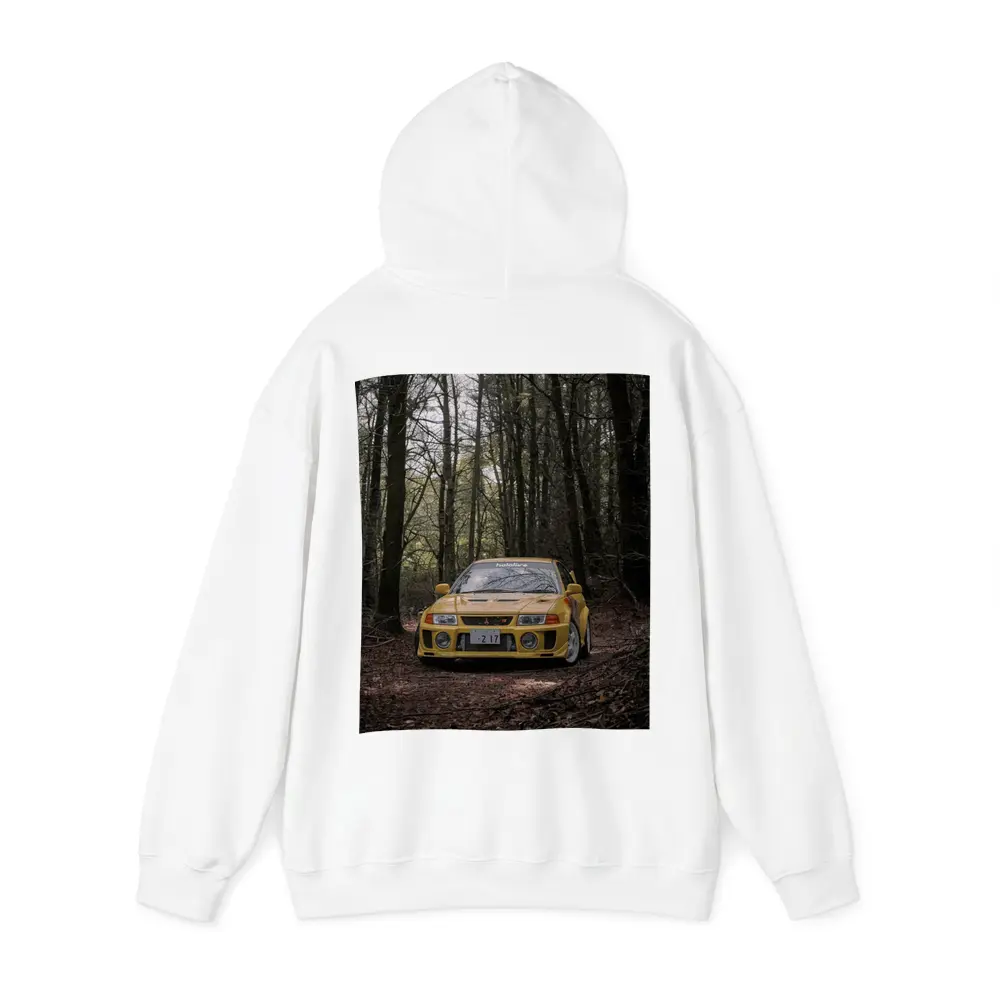 Mitsubishi Lancer Evolution Yellow Forest Road – Hoodies