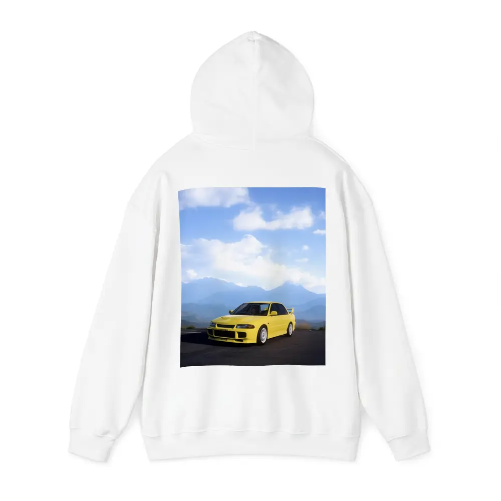 Mitsubishi Lancer Evolution Yellow Mountain Road – Hoodies