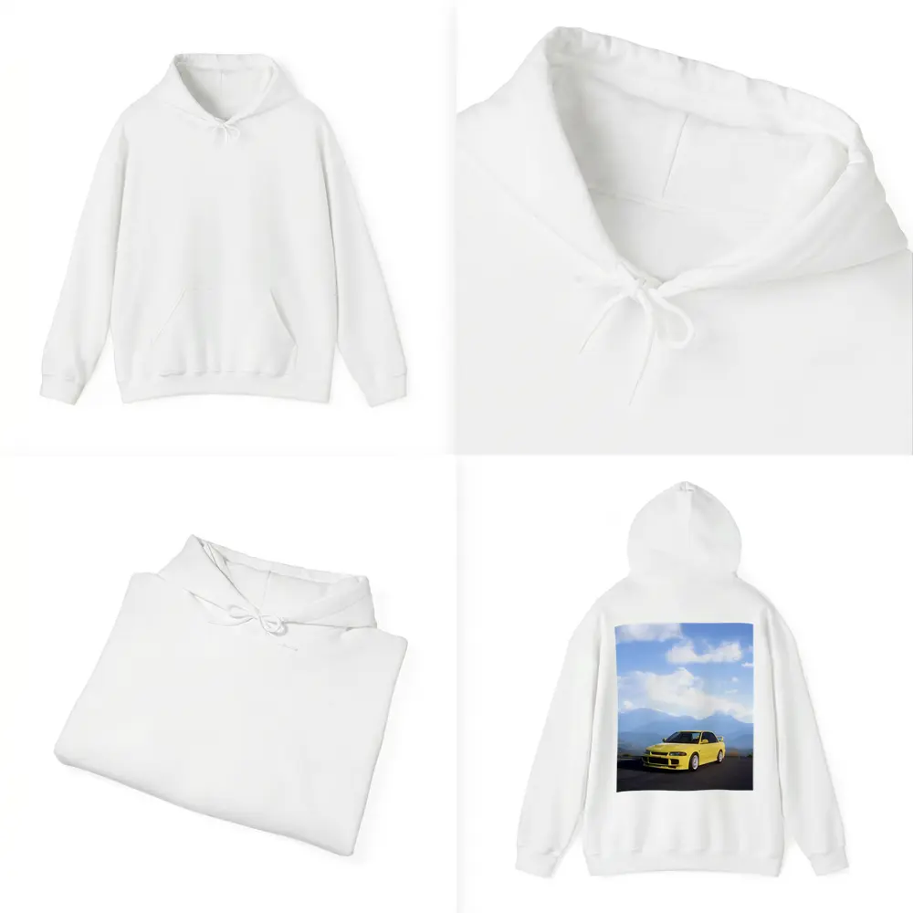 Mitsubishi Lancer Evolution Yellow Mountain Road – Hoodies