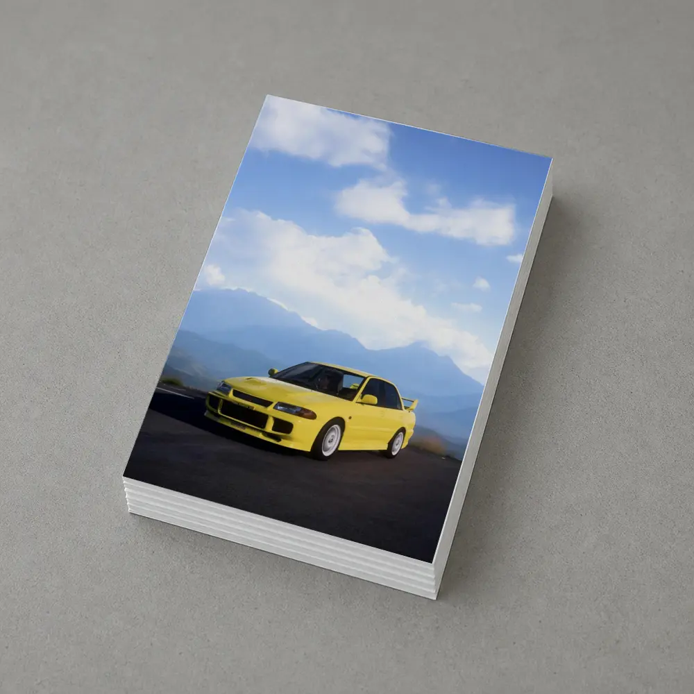 Mitsubishi Lancer Evolution Yellow Mountain Road – Postcards