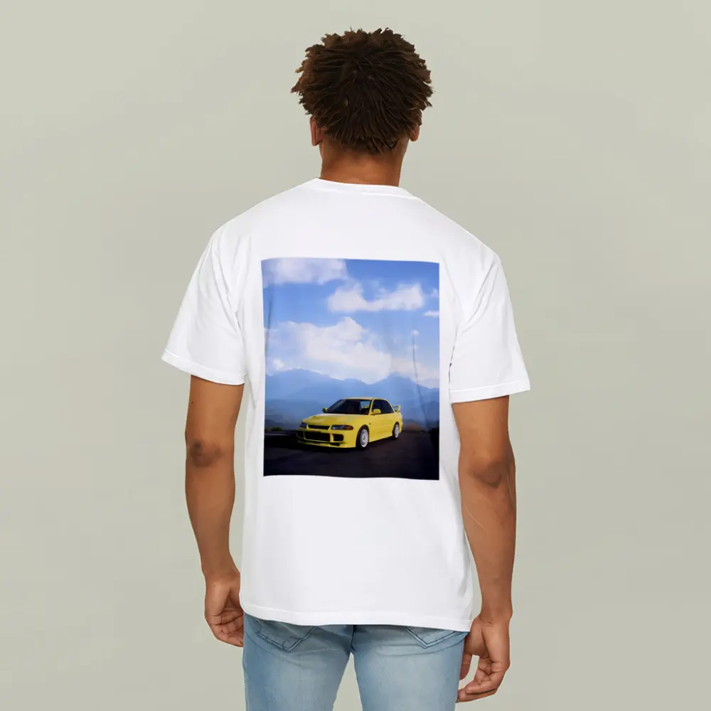 Mitsubishi Lancer Evolution Yellow Mountain Road – T-Shirts