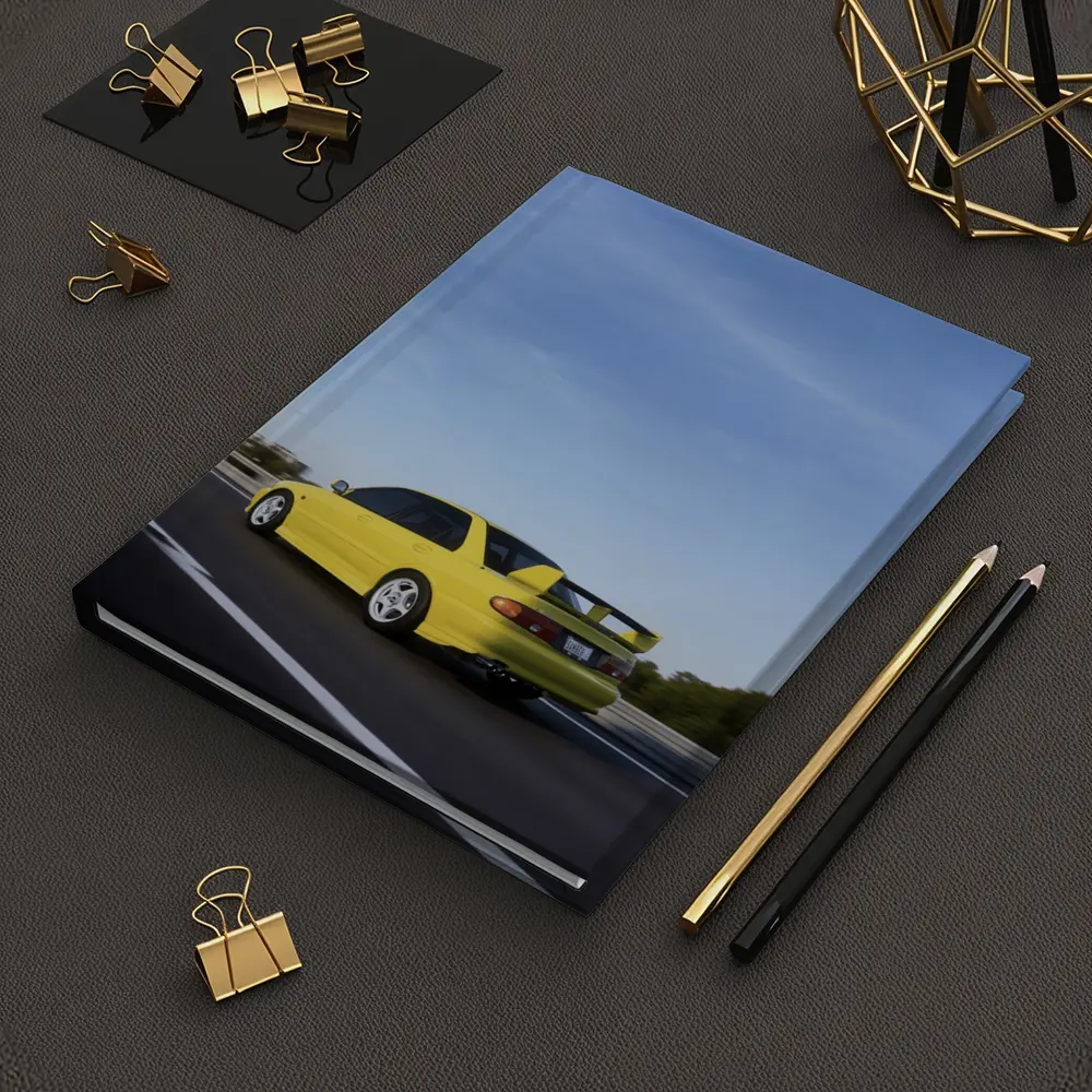 Mitsubishi Lancer Evolution Yellow Highway Motion – Notebooks