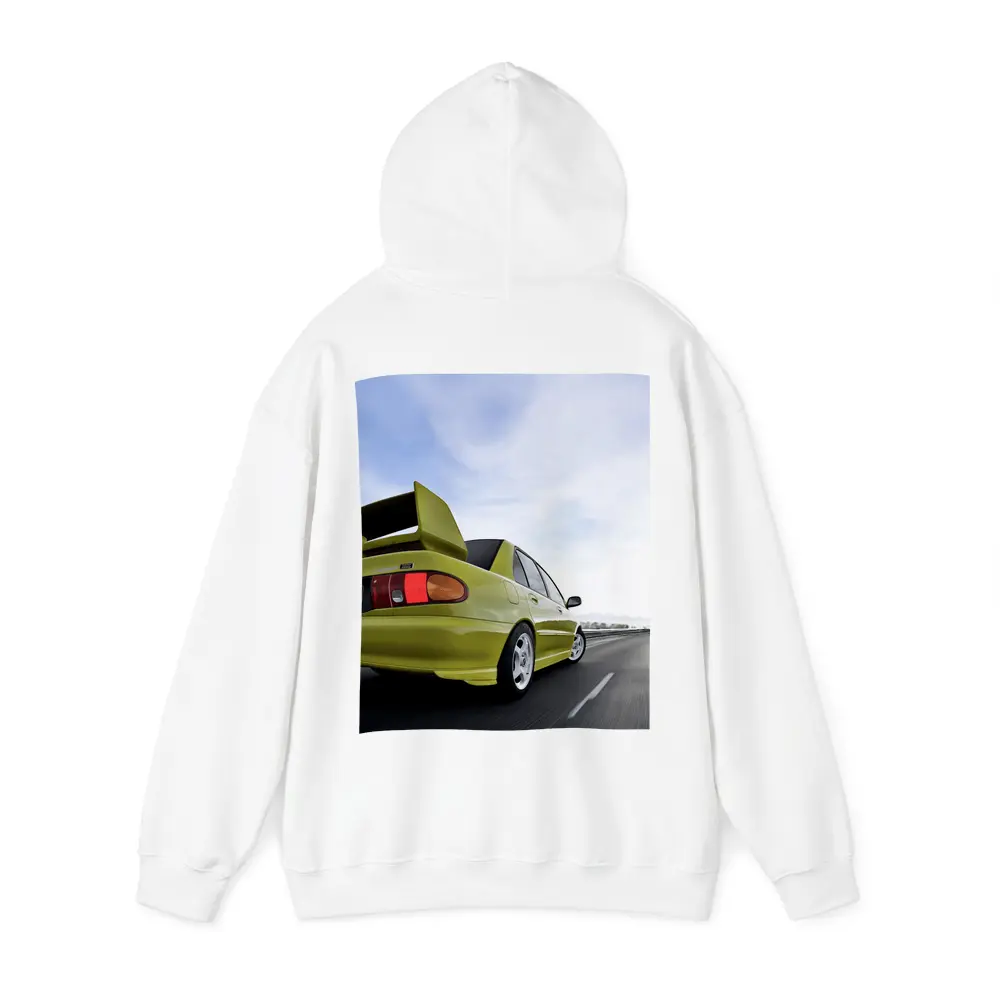 Mitsubishi Lancer Evolution Yellow Highway Speed – Hoodies