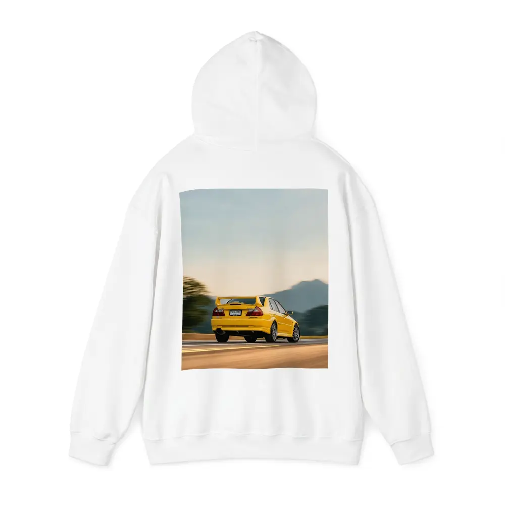 Mitsubishi Lancer Evolution Yellow Mountain Road – Hoodies