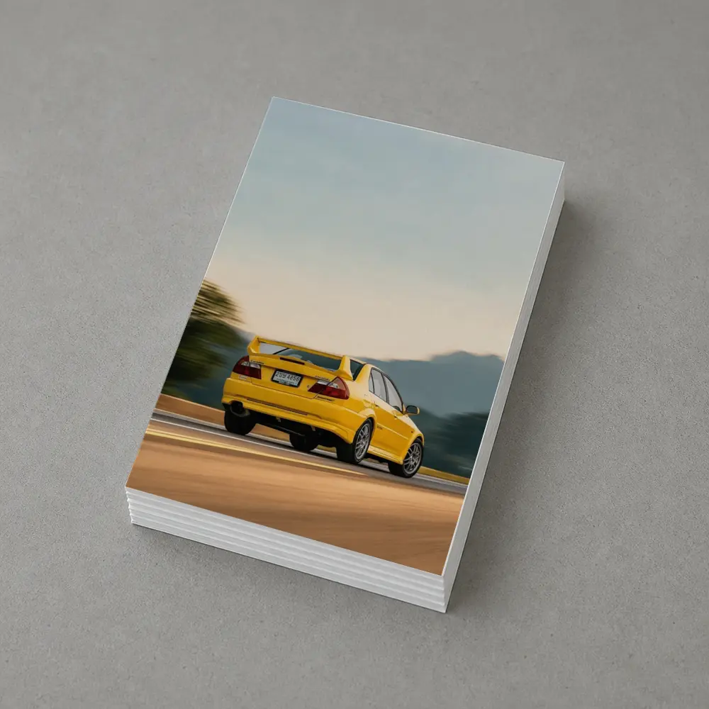 Mitsubishi Lancer Evolution Yellow Mountain Road – Postcards