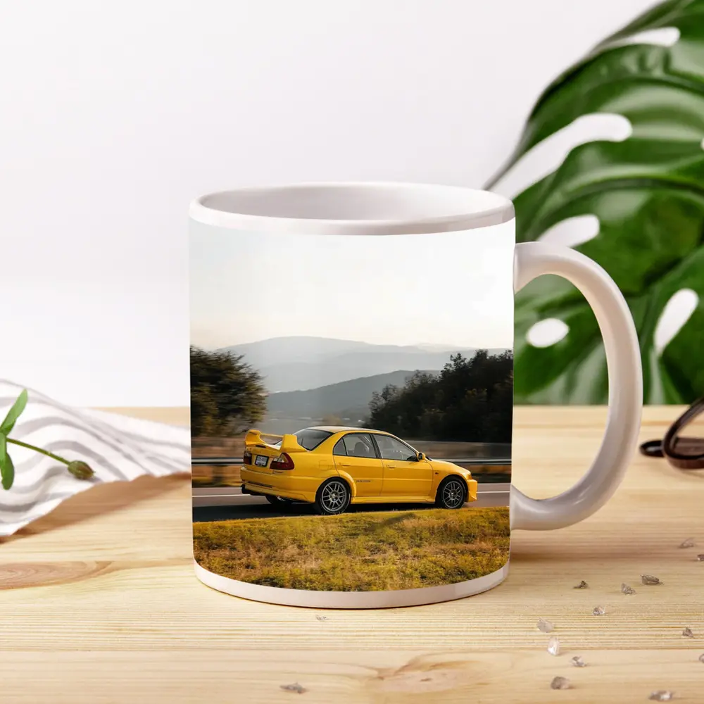 Mitsubishi Lancer Evolution Yellow Mountain Road – Mugs