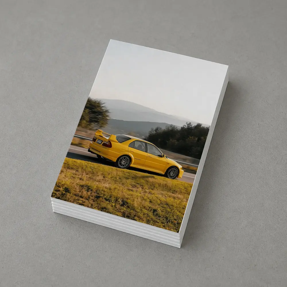 Mitsubishi Lancer Evolution Yellow Mountain Road – Postcards