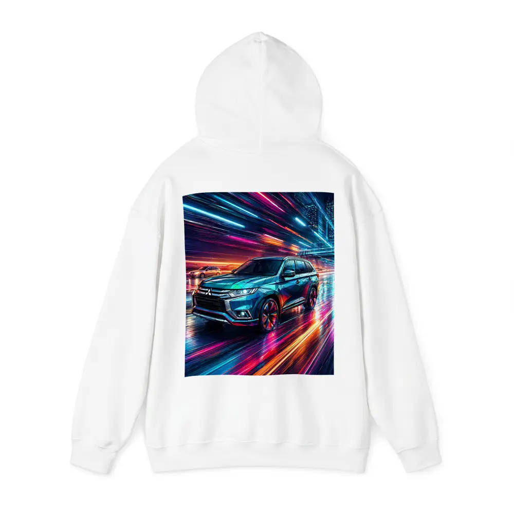 Mitsubishi Outlander Neon City Night Drive – Hoodies