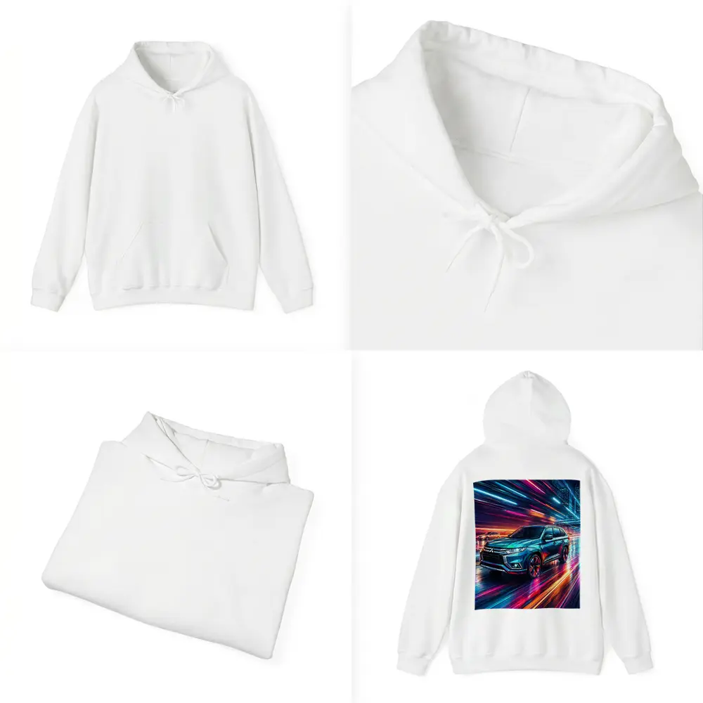 Mitsubishi Outlander Neon City Night Drive – Hoodies