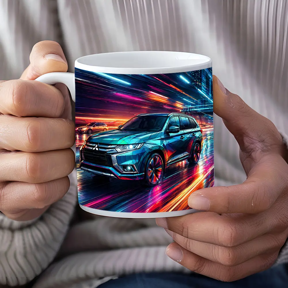 Mitsubishi Outlander Neon City Night Drive – Mugs